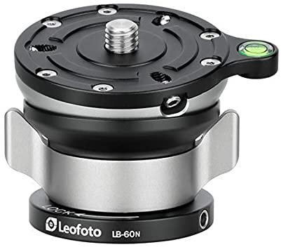 Leofoto LB-60N Base de nivellement 60 mm pour trépied avec Collier de Verrouillage Papillon Charge maximale 15 kg Inclinaison +/-15°