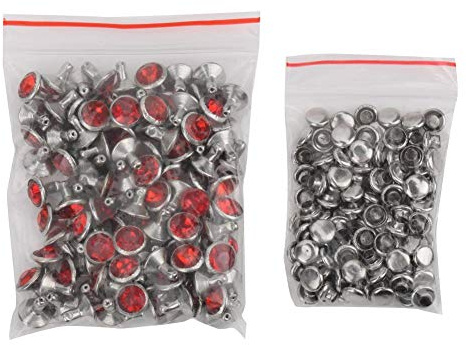 Acryl Diamant Niet, 8 MM dekorative Niet mit synthetischem Kristall, für Gepäck Schuhe Hüte Kleidung und Accessoires