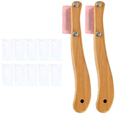 Cabilock 2ensembles Couteau à Acier Avec Poignée Ergonomique Et Remplaçables Outil De Découpe Pour Gâteaux Et Pâtisseries Pratique Rose