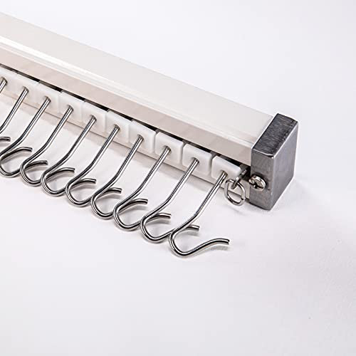 Ontrack Juego de rieles de techo de aluminio pesado de 3.5 pies, se puede utilizar como una barra de extensión de carril, rodamiento de carga adicional, incluye ganchos de la cantidad correspondiente