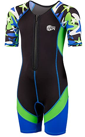 Beco Jungen Badeanzug-5806 Badeanzug, Blau/Grün, 92 EU