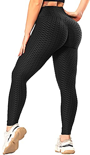 RIOJOY Damen Push Up Leggings - High Waist Anti Cellulite Leggins Scrunch Butt Po Lifting Sporthose Yogahose