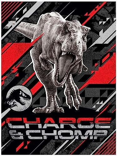 Halantex Jurassic World Cuddly Blanket 130 x 170 cm Fleece Blanket Multi-Coloured