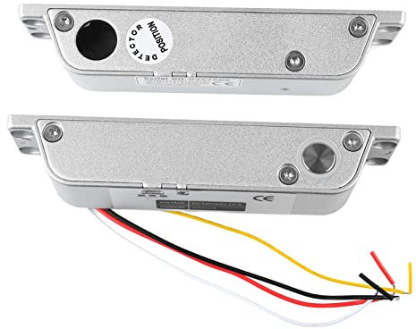 Serrure à Gâche électrique Serrure à Mortaise électronique Serrure à Pêne Dormant, 12V à 24V Serrure de Porte électronique en Alliage D'aluminium pour Système de Contrôle D'accès