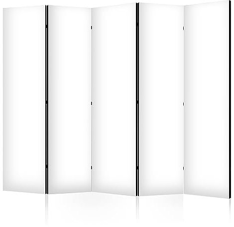 murando Akusticher Raumteiler weiß Paravent 225x172 cm beidseitig auf Vlies-Leinwand Bedruckt Akustikschaum Trennwand Spanische Wand Sichtschutz Home Office f-A-10170-z-a