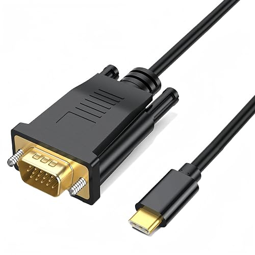 LBSC USB C to VGA Cable 3ft, VGA to USB C Cable for Monitor, Compatible with MacBook Pro/Air, iPad Pro, Phone, Laptop, Projector
