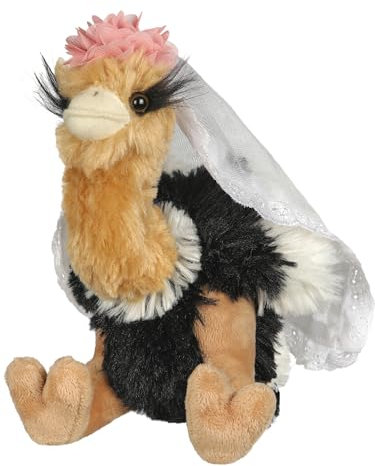 hM - Brautstrauß Johanna Vogel Strauß Stofftier Partygag als Wurfstrauss für die Hochzeit oder als Braut und Jungesellinnen Geschenk - JGA oder Hochzeitsgeschenk