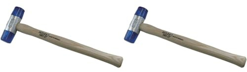 HAZET Gummihammer 1951-27 | 265 mm, Hammer-Kopf-Ø 27 mm - schlagfestes Cellulose-Acetat, nahezu rückschlagfrei, robuster Stil aus Esche | Made in Germany (Packung mit 2)