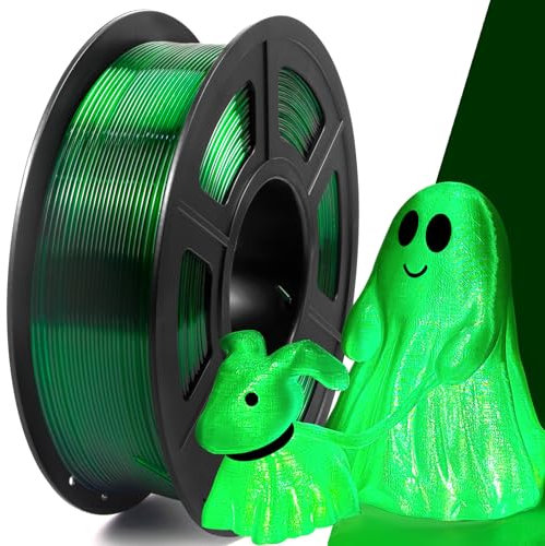 IEMAI PETG Filament 1.75mm, Transparent PETG Grün 1Kg, High Speed 3D Drucker Filament, Maßgenauigkeit +/- 0,02 mm, Geeignet für den Druck von Lampenschirmen Dekorationen