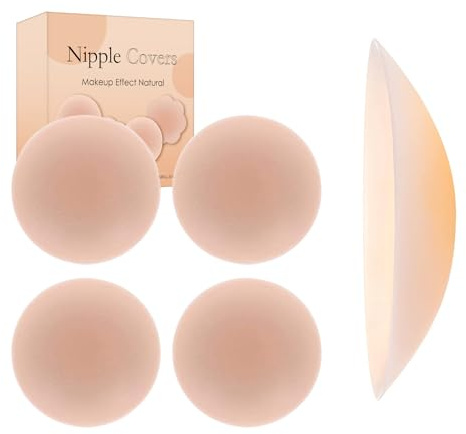 Réutilisable Cache-Tétons, Cache Teton en Silicone, Cache Tetons Femme Réutilisable, Cache-Tetons Invisible, sans Couture, Cache-Tétons en Silicone, Réutilisables et Auto Adhésifs