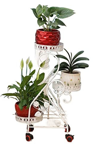 CCYENG Pflanzenständer Pflanzenregal Pflanzentisch Schmiedeeisen Blumenständer Boden Blumentopfständer Moderner Pflanzenständer Innenbalkon Pflanzenhalter Blumenständ