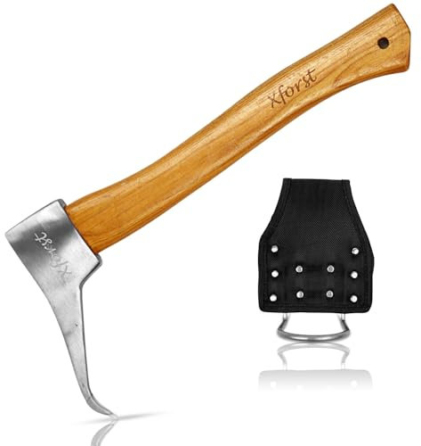 Xforst X-P500 BX Sappie Sapie Handsappie, Forstwerkzeug, ideal für die Handhabung von Holzstücken, Holzstämmen. Mit Griff aus amerikanischem Hickory-Holz, leicht und robust. Inklusive Hammerhalter.