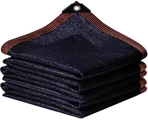 IMSGVIFO Red de Sombra con Ojales, 80%-90% UV Malla Sombra Exterior, Negro Red de Sombra Exterior Terraza, Tela de Sombra para Pergola Invernadero Jardín Patio Balcón Granero Paño de Sombra, 6x6m