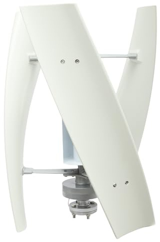 OUKANING Vertikale Windkraftanlage, Nylonfaser Klingen, Automatisches Bremsen, Windturbine Mit Intelligenten Mikroprozessor Controller, Intelligent (4 Flansch Loch, 12V)