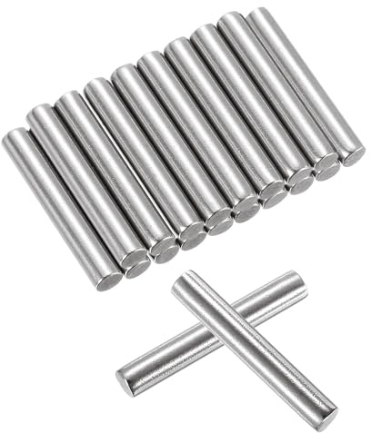 QUARKZMAN 50 Stück 4mm x 25mm Regalbodenträger, Regalstifte Zylinderstift, Verstellbare Regalbodenhalter Bodenträger Edelstahl Silber (0,15 x 0,98 Zoll)