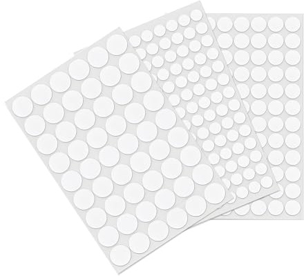 White Screw Caps Covers Hole Stickers 1160 Pcs Self Adhesive Furniture Screw Hole Cover Caps Stickers for Cabinet 12mm 15mm 21mm