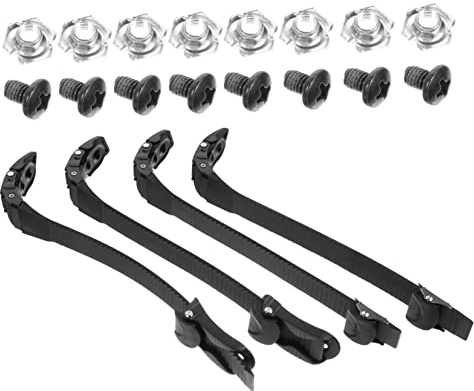 UPKOCH Boucles de Chaussures de Patin à roulettes Réglables 4 Pcs PVC | Fixation Stable, Vis Incluses, Rechange pour Roller, Fournitures Compatibles Chaussures à Roulettes