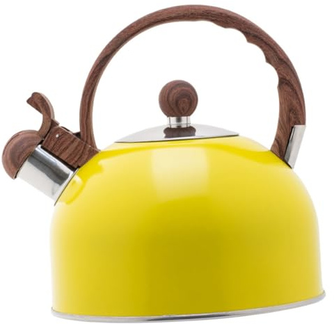 GRIRIW Tetera Silbadora de 2.5L Acero Inoxidable Mango Ergonómico Utensilio de Cocina para Estufa Hervidor Silbato Hogar