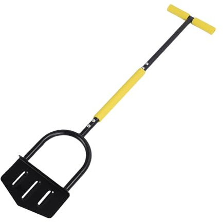 SEAFRONT Outil de Bord de Pelouse en Acier Robuste Half Moon Edger T Poigure Manuelle Manuel de Bordure Outil pour Le Lit de Fleurs de Jardin