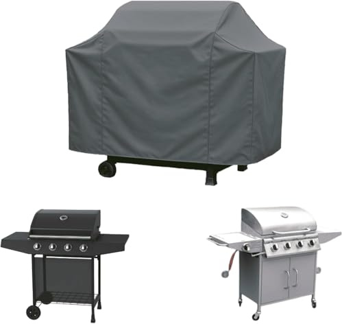 Home Source Duracover 4 Burner BBQ Protective Cover, Waterproof for Outdoor Use – Durable Polyester Grill Protector with Drawstring Closure, Extra Large Gas BBQ Cover