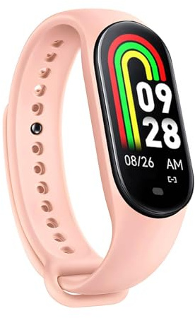 Fitness Tracker Watch with Blood Oxygen Heart Rate Blood Pressure Sleep Monitor Activity Trackers Ip67 Waterproof Pedometer Step Counter Calorie Health Smart Sports Watch for Women Men Kids (Pink)