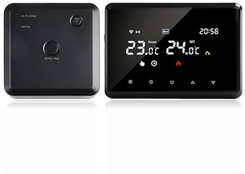 Termostato intelligente WiFi per app Tuya, controllo vocale, programma di riscaldamento programmabile settimanale, blocco di sicurezza per bambini, per caldaie a gas a parete e riscaldamento