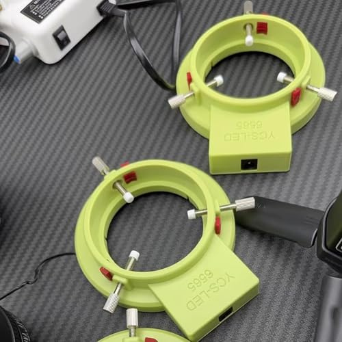 Jotekonoby Sorgente luminosa per microscopio con 144 LED ad anello luminoso per microscopi stereo e fotocamere, controllo della luminosità regolabile, luce di riempimento in gomma antigraffio, bassa