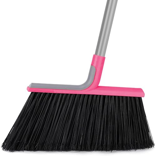KeFanta Heavy Duty Broom, Outdoor Broom with 54.7 Long Handle, Commercial Brooms for Sweeping Outdoor Concrete Courtyard Garage Patio Indoor Home Floor Kitchen Office Lobby