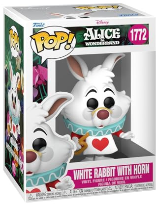 Funko POP! Disney: Alice in Wonderland - White Rabbit with Horn | Official Merch - Collectable Vinyl Figurine for Shelf Display - Birthday Gift Idea for Fans and Collectors