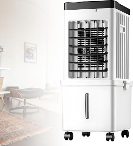 ExoticaBlend Aire Acondicionado Portátil de 15 L, Unidad Enfriadora Evaporativa para Habitaciones, Ventilador Sin Necesidad de Ventana Que Emite Aire Frío, con Control Remoto
