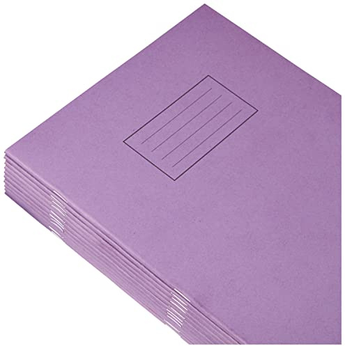Silvine Exercise Book Ruled with Margin A4 Purple (Pack of 10),9x7