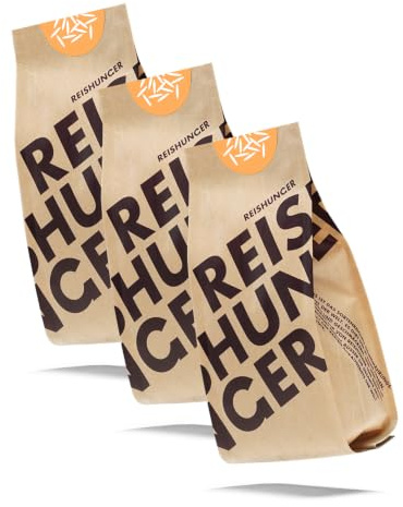 REISHUNGER Kleb Reis – 3 x 600 g | Echter asiatischer Kleb Reis – fein-süßliches Aroma