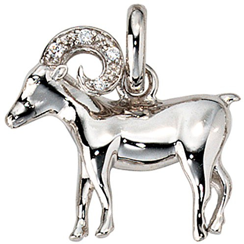 Jobo Sternzeichen-Anhänger aus 925 Sterling Silber mit Zirkonia