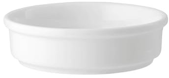 H&H Stampo per Crema Catalana, 11x11x3 cm, Porcellana, Bianco