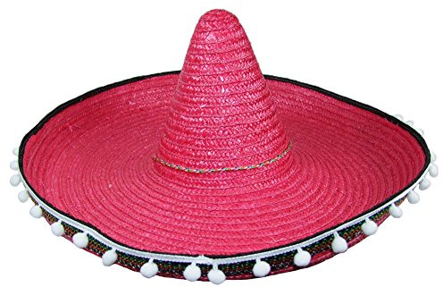 Mexikanischer Sombrero 60 cm – Strohhut in 3 Farben mit Troddeln – Kostümzubehör für Mexiko-Party, Karneval & JGA – Einheitsgröße für Erwachsene
