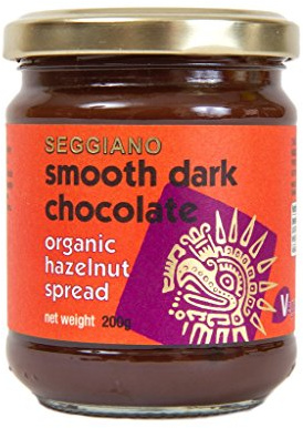 Seggiano Organic Smooth Dark Chocolate Hazelnut Spread 200g - Dairy Free Chocolate Spread - Vegan, Vegetarian, GMO Free, Gluten Free, Wheat Free & Palm Oil Free