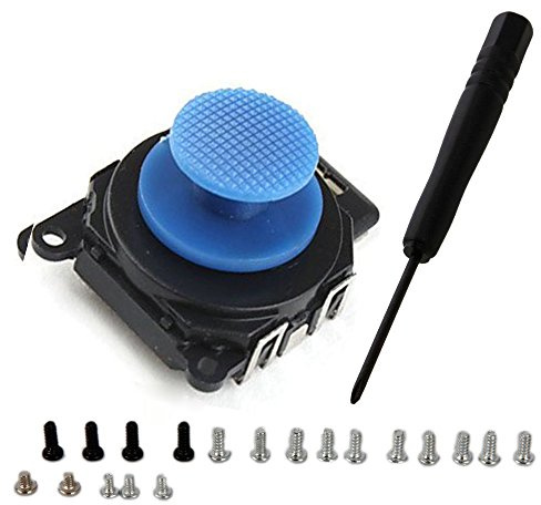 Azul Analógica 3d Button Joystick stick Rocker con tapa para Sony PSP 2000 2001 + 19 tornillos + herramienta