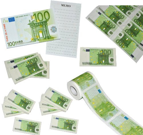 alles-meine.de GmbH 10 STK. Servietten 100 Euro € - Note Geldschein Banknoten zum sparen - Geburtstag Serviette Kindergeburtstag Papier lustige Party