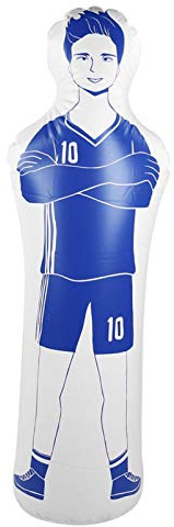 Soccer Dummy, 40x160cm 0.35m Gonflable PVC Boxe Training Dummy, pour Femmes Hommes(Blue)