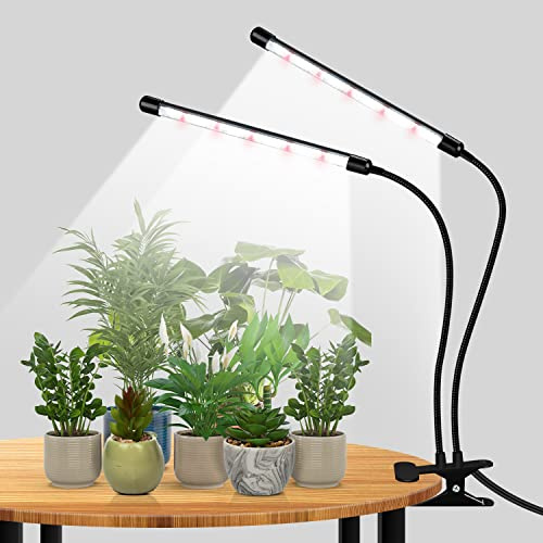 Bseah Grow Light Plant Lights for Indoor Plants, 84 LEDs Full Spectrum Clip Plant Growing Lamp, 10-Level Dimmable, Auto On Off Timing 3 9 12Hrs