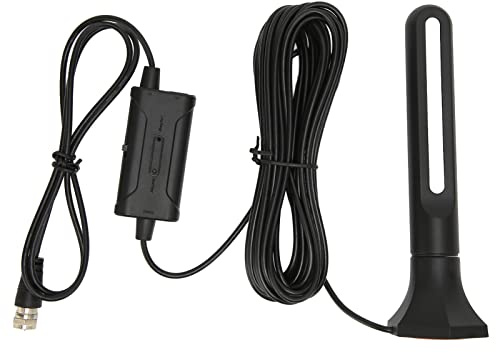 Digital TV-antenn, Stöd för 4K 1080p 300 Miles Räckvidd Förstärkt HDTV-antenn, 360° Mottagning och Stark Magnetisk Bas, för TV Stick och Alla äldre TV-apparater