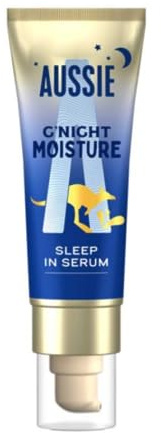 Aussie G'night Moisture Sleep In Hair Serum - Overnight Repair Treatment - 70ml - For Dry, Damaged Hair - Pump Bottle - 8-hour Active Formula, Deep Conditioning Hair Treatment