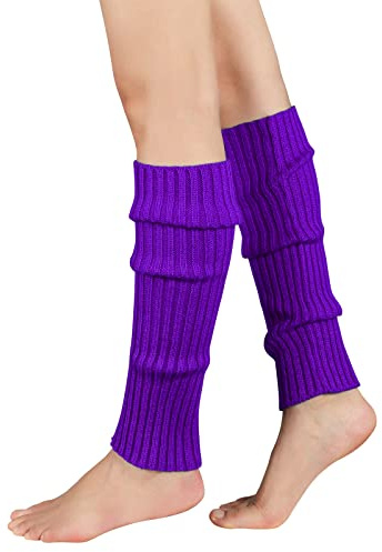 Century Star Stulpen Damen Leg Warmers Stulpen Pink Stulpen Schwarz Stulpen für Damen Oktoberfest Beinwärmer Beinstulpen Halloween Lange Winter Beinwärmer Gestrickt Verdicken Beinstulpen Böhmen Lila