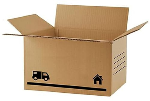 Tradineur - Pack de 6 cajas de embalaje de cartón, mudanzas, cartón reforzado y resistente, plegablse y reutilizables, envío paquetes, almacenaje, 80 x 40 x 40 cm