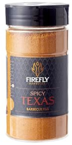 FireFly Barbecue Firefly BBQ Texas Spicy Rub with Traditional Mexican Chilis - Bold Tex-Mex Seasoning Blend for Grilling & BBQ - Bold Dry Rub for Beef, Chicken & Seafood - Versatile 200g Spice Mix
