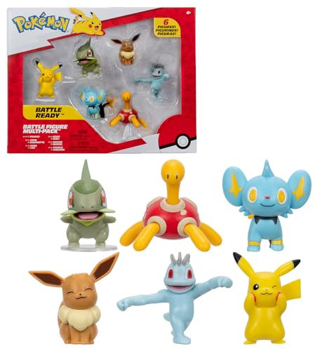 Pack 6 Figurines Pokémon - BANDAI - JW3614 - 5 cm - Combats Pokémon