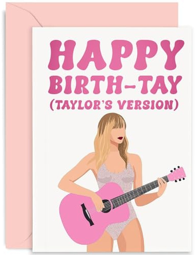 Swift Birthday Card - Celebration Cards for Her - Taylor Birthday Card for Girlfriend Wife Daughter Sister Mum Best Friend