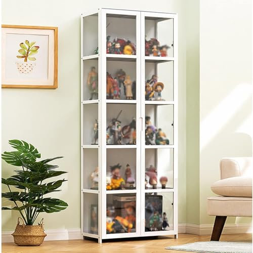 Dtyubfg Vitrine für Sammlerstücke, Holzvitrine, Acryl-Vitrine, Acryl-Sammlungsvitrine, multifunktionale staubdichte Acryl-Vitrine, durchsichtige Vitrine für Wohnzimmer und Büro