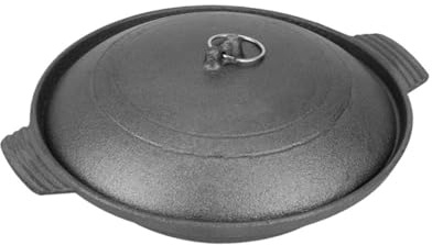 Cast Iron Casserole Cooking Pot with Textured Handle for Rice