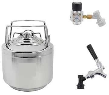 QAZMLP Elaboración de Cerveza casera Sistema de Barril Completo, Nuevo Barril con Cierre de Bola de 6 l, Grifo portátil, Barril de Cerveza Accesorios para el Vino(A)